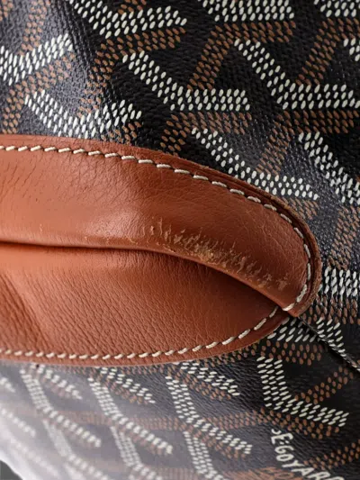 Pre-owned Goyard Artois Tote Coated Canvas Mm Shoulder Bag In Brown