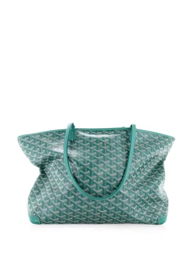 Pre-owned Goyard Artois Tote Coated Canvas Mm Shoulder Bag In Green