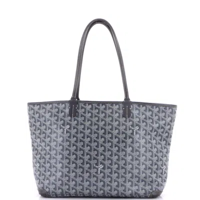 Pre-owned Goyard Artois Tote Coated Canvas Pm In Gray