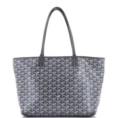 Pre-owned Goyard Artois Tote Coated Canvas Pm In Gray