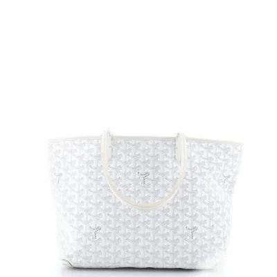 Pre-owned Goyard Artois Tote Coated Canvas Pm In White