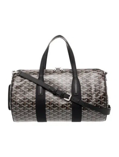 Pre-owned Goyard Barrel 40 Sports Bag In Black