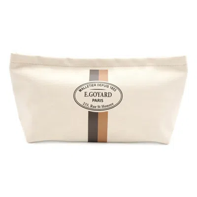 Pre-owned Goyard Beige Brown Canvas Clutch Bag Pouch () In Beige, Brown