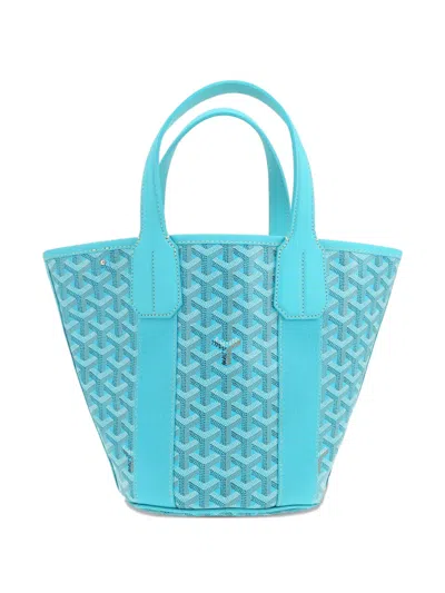 Pre-owned Goyard Belharra Leather Handbag In Blue