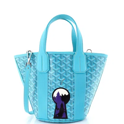 Goyard Belharra Tote Printed Coated Canvas Pm In Blue