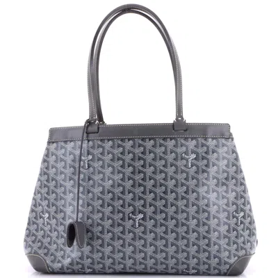 Pre-owned Goyard Bellechasse Bag Coated Canvas Pm In Gray