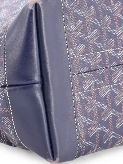 Pre-owned Goyard Bellechasse Bag Coated Canvas Pm Tote Bag In Blue