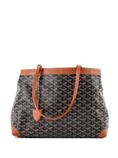 Pre-owned Goyard Bellechasse Bag Coated Canvas Pm Tote Bag In Brown