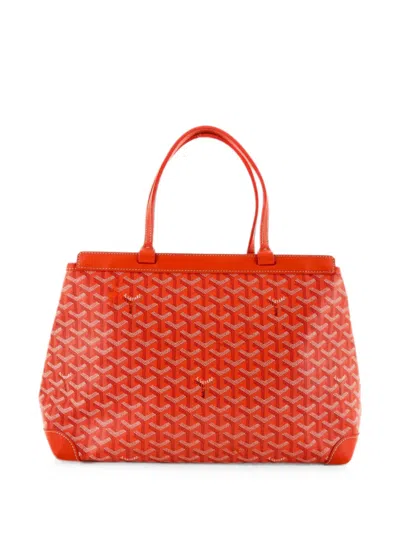 Pre-owned Goyard Bellechasse Bag Coated Canvas Pm Tote Bag In Orange