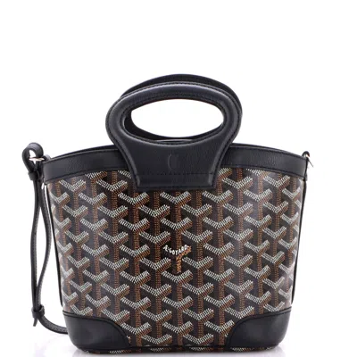 Pre-owned Goyard Beluga Bag Coated Canvas Mini In Black