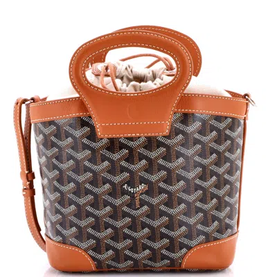 Pre-owned Goyard Beluga Bag Coated Canvas Mini In Brown