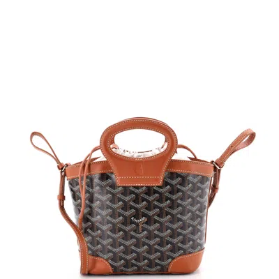 Pre-owned Goyard Beluga Bag Coated Canvas Mini In Brown