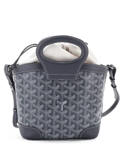 Pre-owned Goyard Beluga Bag Coated Canvas Mini Tote Bag In 灰色