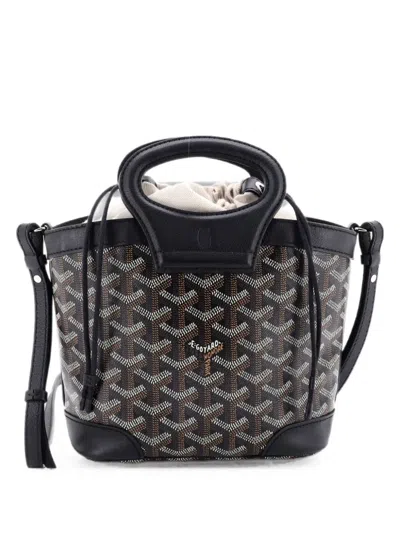 Pre-owned Goyard Beluga Bag Coated Canvas Mini Tote Bag In Black