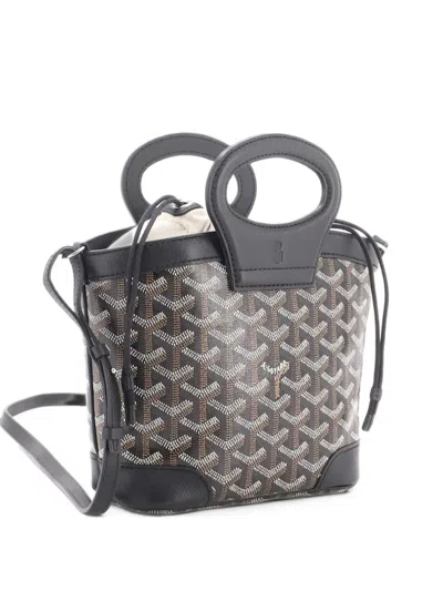 Pre-owned Goyard Beluga Bag Coated Canvas Mini Tote Bag In Black