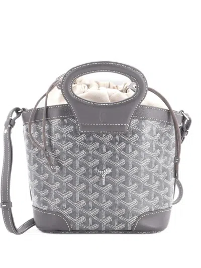 Pre-owned Goyard Beluga Bag Coated Canvas Mini Tote Bag In Grey