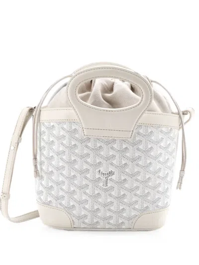 Pre-owned Goyard Beluga Bag Coated Canvas Mini Tote Bag In White