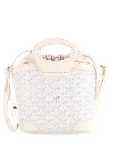 Pre-owned Goyard Beluga Bag Coated Canvas Mini Tote Bag In White
