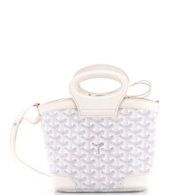 Pre-owned Goyard Beluga Bag Coated Canvas Mini In White