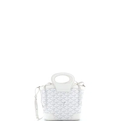 Pre-owned Goyard Beluga Bag Coated Canvas Mini In White