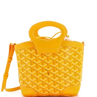 Pre-owned Goyard Beluga Bag Coated Canvas Mini In Yellow