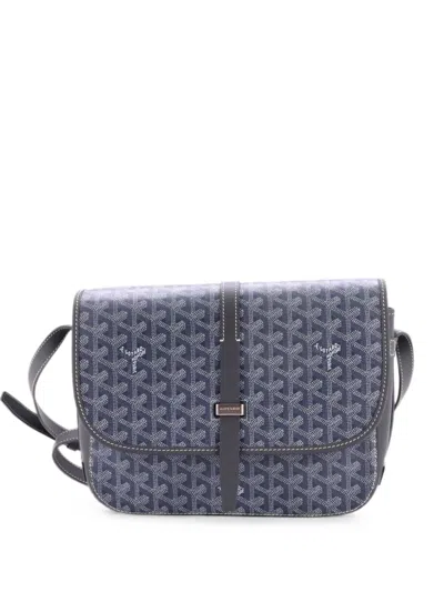 Pre-owned Goyard Belvedere Ii Messenger Bag Coated Canvas Mm Crossbody Bag In Grey