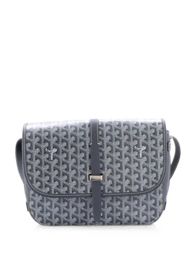 Pre-owned Goyard Belvedere Ii Messenger Bag Coated Canvas Mm Crossbody Bag In Grey