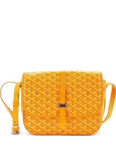 Pre-owned Goyard Belvedere Ii Messenger Bag Coated Canvas Mm Crossbody Bag In Yellow