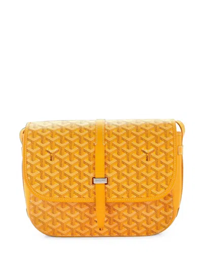 Pre-owned Goyard Belvedere Ii Messenger Bag Coated Canvas Mm Crossbody Bag In Yellow