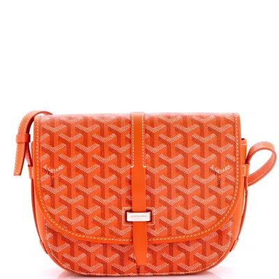 Pre-owned Goyard Belvedere Ii Messenger Bag Coated Canvas Pm In Brown