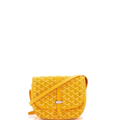 Pre-owned Goyard Belvedere Ii Messenger Bag Coated Canvas Pm In Orange