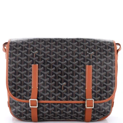 Pre-owned Goyard Belvedere Messenger Bag Coated Canvas Gm