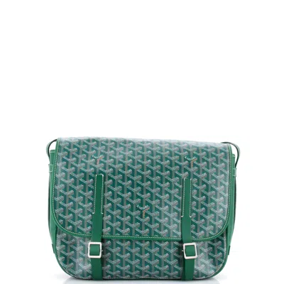 Goyard Belvedere Messenger Bag Coated Canvas Gm In Green