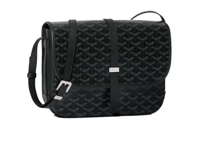 Pre-owned Goyard Belvedere Mm Bag In Jet Black