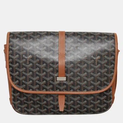 Pre-owned Goyard Belvedere Mm Messenger Bag In Black