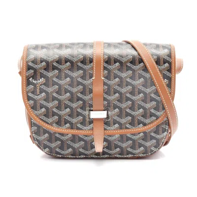 Pre-owned Goyard Belvedere Pm Shoulder Bag Pvc Canvas Leather In Brown