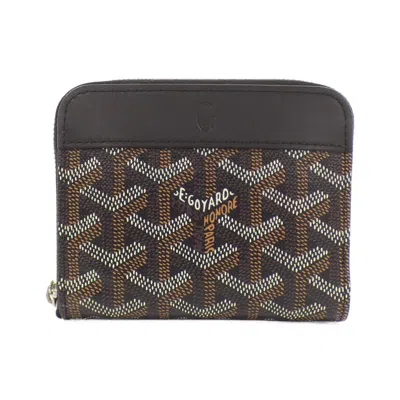 Pre-owned Goyard Black Brown Coated Canvas Coin Purse/coin Case ()