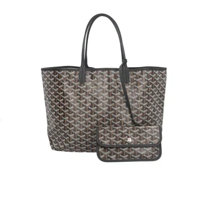 Pre-owned Goyard Black Brown Coated Canvas Tote Bag () In Multi