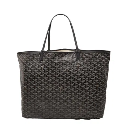 Pre-owned Goyard Black Brown Pvc Leather Pouch Shoulder Bag Tote Bag () In Multi