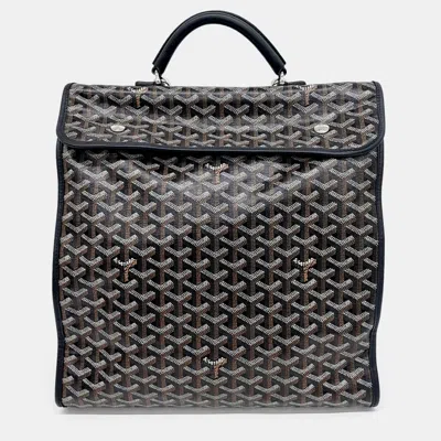 Pre-owned Goyard Black Brown Pvc Menstrual Bag