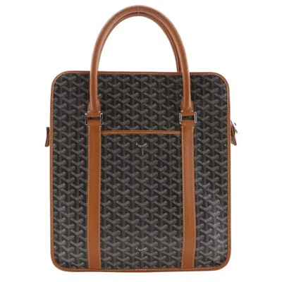 Pre-owned Goyard Black Burgundy Pvc Handbag Tote Bag ()