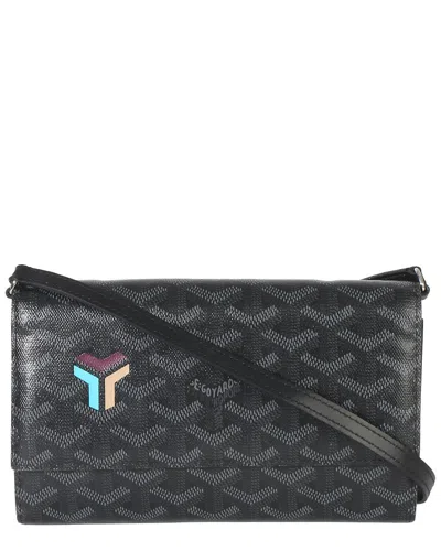 Pre-owned Goyard Black Canvas Ine Canvas Varenne Limited Continental Wallet  (authentic Pre-loved)