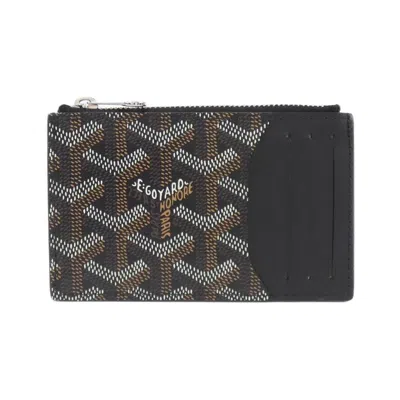 Pre-owned Goyard Black Coated Canvas Leather Coin Purse/coin Case ()