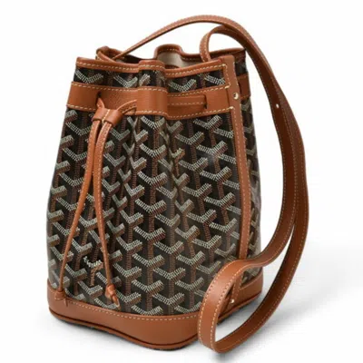 Pre-owned Goyard Black Coated Canvas Leather Shoulder Bag ()