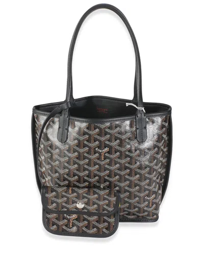 Pre-owned Goyard Black Coated Ine Canvas Mini Anjou (authentic Pre-loved)