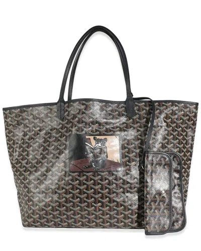 Pre-owned Goyard Black Ine Canvas French Bulldog Saint Louis Gm (authentic Pre-  Loved)