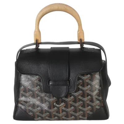 Pre-owned Goyard Black Ine Canvas Saigon Souple Mini