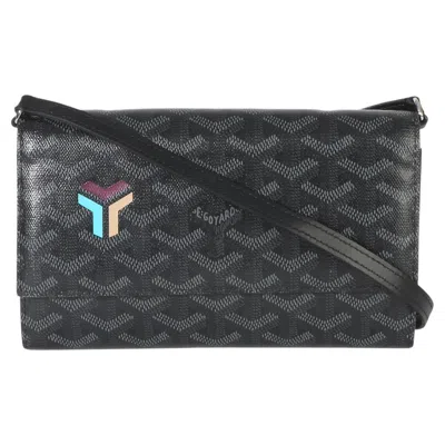 Pre-owned Goyard Black Ine Canvas Varenne Limited Continental Wallet
