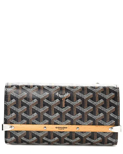 Pre-owned Goyard Black Ine Leather Monte Carlo Mini Phone Case (authentic Pre-  Loved)