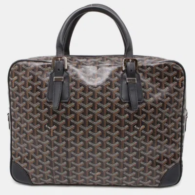 Pre-owned Goyard Black Herringbone Ambassade Mm Tote Bag